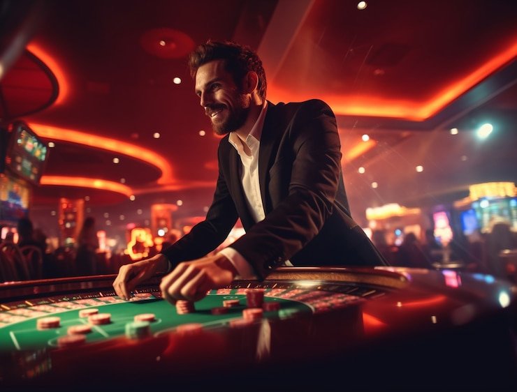 lv4d login MSC live-dealer table with croupier and multi-camera broadcast